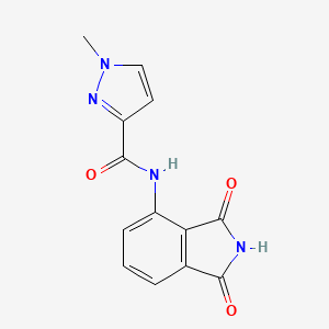 molecular formula C13H10N4O3 B6535889 N-(1,3-dioxo-2,3-dihydro-1H-isoindol-4-yl)-1-methyl-1H-pyrazole-3-carboxamide CAS No. 1172707-83-3