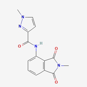 molecular formula C14H12N4O3 B6535890 1-methyl-N-(2-methyl-1,3-dioxo-2,3-dihydro-1H-isoindol-4-yl)-1H-pyrazole-3-carboxamide CAS No. 1170432-97-9