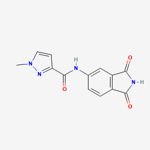 molecular formula C13H10N4O3 B6535897 N-(1,3-dioxo-2,3-dihydro-1H-isoindol-5-yl)-1-methyl-1H-pyrazole-3-carboxamide CAS No. 1172550-32-1
