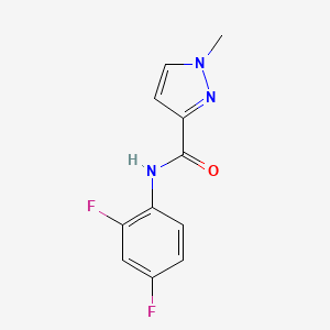 molecular formula C11H9F2N3O B6535899 N-(2,4-difluorophenyl)-1-methyl-1H-pyrazole-3-carboxamide CAS No. 1171949-42-0