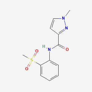molecular formula C12H13N3O3S B6535905 N-(2-methanesulfonylphenyl)-1-methyl-1H-pyrazole-3-carboxamide CAS No. 1170002-33-1