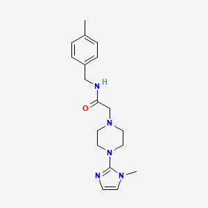molecular formula C18H25N5O B6535921 2-[4-(1-methyl-1H-imidazol-2-yl)piperazin-1-yl]-N-[(4-methylphenyl)methyl]acetamide CAS No. 1058252-57-5