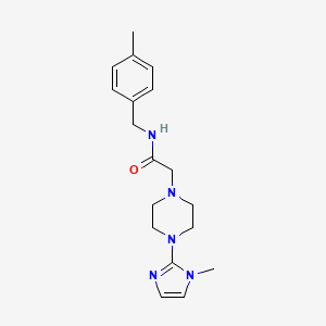 2-[4-(1-methyl-1H-imidazol-2-yl)piperazin-1-yl]-N-[(4-methylphenyl)methyl]acetamide