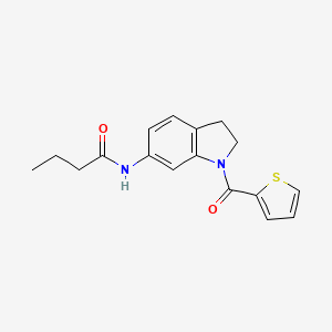 N-[1-(thiophene-2-carbonyl)-2,3-dihydro-1H-indol-6-yl]butanamide