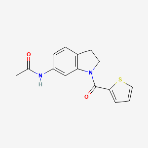 N-[1-(thiophene-2-carbonyl)-2,3-dihydro-1H-indol-6-yl]acetamide
