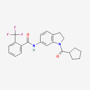 N-(1-cyclopentanecarbonyl-2,3-dihydro-1H-indol-6-yl)-2-(trifluoromethyl)benzamide