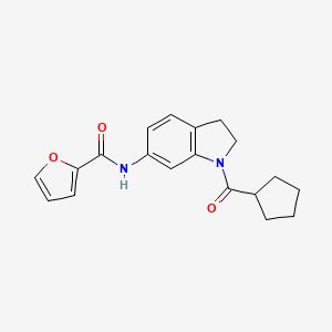 N-(1-cyclopentanecarbonyl-2,3-dihydro-1H-indol-6-yl)furan-2-carboxamide