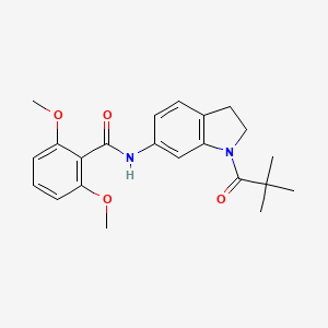 N-[1-(2,2-dimethylpropanoyl)-2,3-dihydro-1H-indol-6-yl]-2,6-dimethoxybenzamide