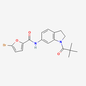 5-bromo-N-[1-(2,2-dimethylpropanoyl)-2,3-dihydro-1H-indol-6-yl]furan-2-carboxamide