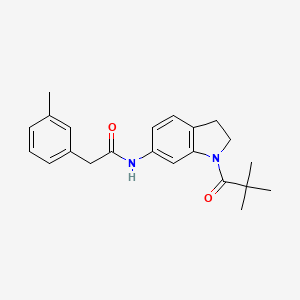 molecular formula C22H26N2O2 B6536114 N-[1-(2,2-dimethylpropanoyl)-2,3-dihydro-1H-indol-6-yl]-2-(3-methylphenyl)acetamide CAS No. 1058231-32-5