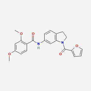 molecular formula C22H20N2O5 B6536193 N-[1-(furan-2-carbonyl)-2,3-dihydro-1H-indol-6-yl]-2,4-dimethoxybenzamide CAS No. 1040656-68-5