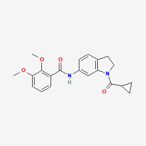 molecular formula C21H22N2O4 B6536210 N-(1-cyclopropanecarbonyl-2,3-dihydro-1H-indol-6-yl)-2,3-dimethoxybenzamide CAS No. 1058237-91-4