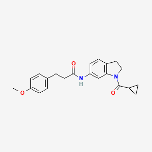 molecular formula C22H24N2O3 B6536215 N-(1-cyclopropanecarbonyl-2,3-dihydro-1H-indol-6-yl)-3-(4-methoxyphenyl)propanamide CAS No. 1058203-30-7