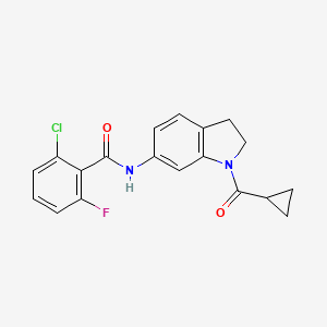 2-chloro-N-(1-cyclopropanecarbonyl-2,3-dihydro-1H-indol-6-yl)-6-fluorobenzamide