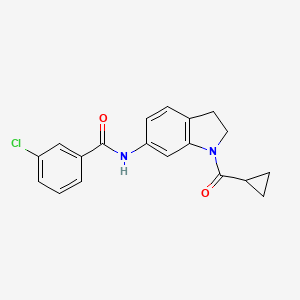 3-chloro-N-(1-cyclopropanecarbonyl-2,3-dihydro-1H-indol-6-yl)benzamide