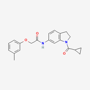 N-(1-cyclopropanecarbonyl-2,3-dihydro-1H-indol-6-yl)-2-(3-methylphenoxy)acetamide