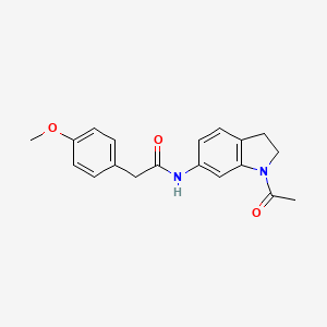 molecular formula C19H20N2O3 B6536325 N-(1-acetyl-2,3-dihydro-1H-indol-6-yl)-2-(4-methoxyphenyl)acetamide CAS No. 1058203-51-2