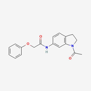 molecular formula C18H18N2O3 B6536332 N-(1-acetyl-2,3-dihydro-1H-indol-6-yl)-2-phenoxyacetamide CAS No. 1021209-77-7