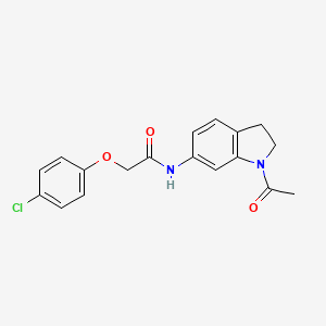 molecular formula C18H17ClN2O3 B6536336 N-(1-acetyl-2,3-dihydro-1H-indol-6-yl)-2-(4-chlorophenoxy)acetamide CAS No. 1021208-02-5