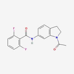 molecular formula C17H14F2N2O2 B6536342 N-(1-acetyl-2,3-dihydro-1H-indol-6-yl)-2,6-difluorobenzamide CAS No. 1021208-05-8