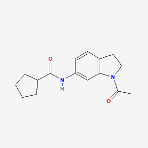 molecular formula C16H20N2O2 B6536357 N-(1-acetyl-2,3-dihydro-1H-indol-6-yl)cyclopentanecarboxamide CAS No. 1021209-82-4