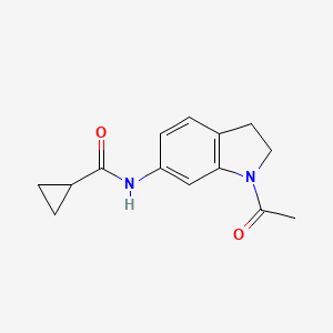 molecular formula C14H16N2O2 B6536364 N-(1-acetyl-2,3-dihydro-1H-indol-6-yl)cyclopropanecarboxamide CAS No. 1058454-73-1