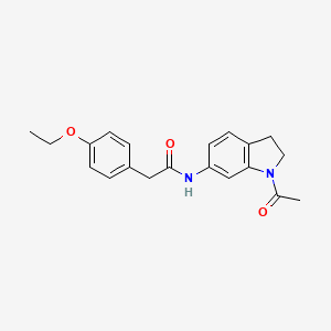 molecular formula C20H22N2O3 B6536381 N-(1-acetyl-2,3-dihydro-1H-indol-6-yl)-2-(4-ethoxyphenyl)acetamide CAS No. 1058454-74-2