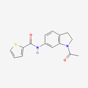 molecular formula C15H14N2O2S B6536390 N-(1-acetyl-2,3-dihydro-1H-indol-6-yl)thiophene-2-carboxamide CAS No. 1021209-86-8