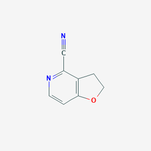 molecular formula C8H6N2O B065364 2,3-Dihydrofuro[3,2-c]pyridine-4-carbonitrile CAS No. 193605-65-1