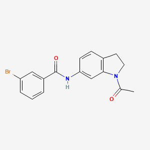 molecular formula C17H15BrN2O2 B6536403 N-(1-acetyl-2,3-dihydro-1H-indol-6-yl)-3-bromobenzamide CAS No. 1060204-61-6