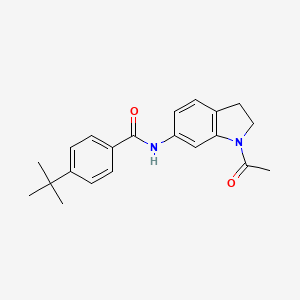 molecular formula C21H24N2O2 B6536420 N-(1-acetyl-2,3-dihydro-1H-indol-6-yl)-4-tert-butylbenzamide CAS No. 1021209-90-4