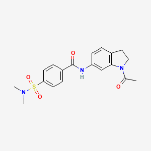 N-(1-acetyl-2,3-dihydro-1H-indol-6-yl)-4-(dimethylsulfamoyl)benzamide