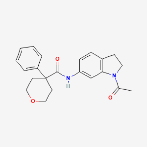 molecular formula C22H24N2O3 B6536444 N-(1-acetyl-2,3-dihydro-1H-indol-6-yl)-4-phenyloxane-4-carboxamide CAS No. 1058238-35-9