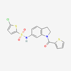 5-chloro-N-[1-(thiophene-2-carbonyl)-2,3-dihydro-1H-indol-6-yl]thiophene-2-sulfonamide