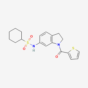 N-[1-(thiophene-2-carbonyl)-2,3-dihydro-1H-indol-6-yl]cyclohexanesulfonamide