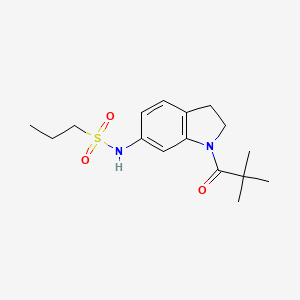 N-[1-(2,2-dimethylpropanoyl)-2,3-dihydro-1H-indol-6-yl]propane-1-sulfonamide