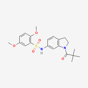 N-[1-(2,2-dimethylpropanoyl)-2,3-dihydro-1H-indol-6-yl]-2,5-dimethoxybenzene-1-sulfonamide