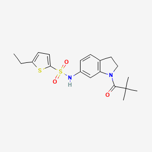 N-[1-(2,2-dimethylpropanoyl)-2,3-dihydro-1H-indol-6-yl]-5-ethylthiophene-2-sulfonamide