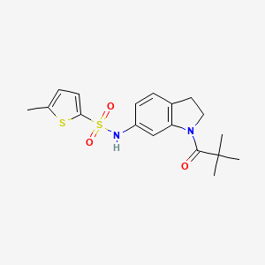 N-[1-(2,2-dimethylpropanoyl)-2,3-dihydro-1H-indol-6-yl]-5-methylthiophene-2-sulfonamide