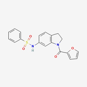 N-[1-(furan-2-carbonyl)-2,3-dihydro-1H-indol-6-yl]benzenesulfonamide