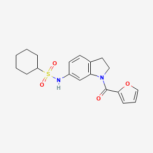 N-[1-(furan-2-carbonyl)-2,3-dihydro-1H-indol-6-yl]cyclohexanesulfonamide