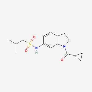 N-(1-cyclopropanecarbonyl-2,3-dihydro-1H-indol-6-yl)-2-methylpropane-1-sulfonamide