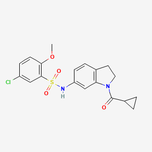 5-chloro-N-(1-cyclopropanecarbonyl-2,3-dihydro-1H-indol-6-yl)-2-methoxybenzene-1-sulfonamide