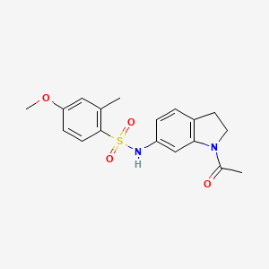 molecular formula C18H20N2O4S B6536648 N-(1-acetyl-2,3-dihydro-1H-indol-6-yl)-4-methoxy-2-methylbenzene-1-sulfonamide CAS No. 1058244-37-3