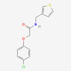 molecular formula C13H12ClNO2S B6536670 2-(4-chlorophenoxy)-N-[(thiophen-3-yl)methyl]acetamide CAS No. 1058195-46-2