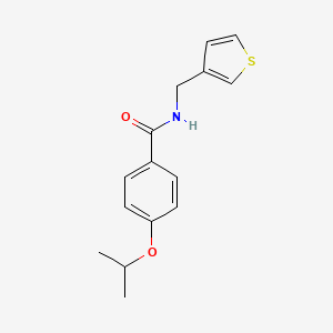 molecular formula C15H17NO2S B6536677 4-(propan-2-yloxy)-N-[(thiophen-3-yl)methyl]benzamide CAS No. 1058491-26-1