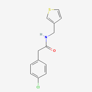 molecular formula C13H12ClNOS B6536691 2-(4-chlorophenyl)-N-[(thiophen-3-yl)methyl]acetamide CAS No. 1058195-48-4