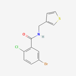molecular formula C12H9BrClNOS B6536702 5-bromo-2-chloro-N-[(thiophen-3-yl)methyl]benzamide CAS No. 1058258-87-9