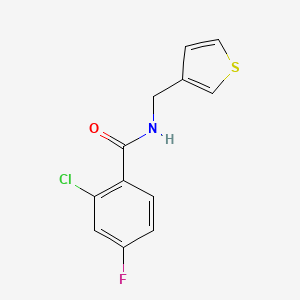 2-chloro-4-fluoro-N-[(thiophen-3-yl)methyl]benzamide