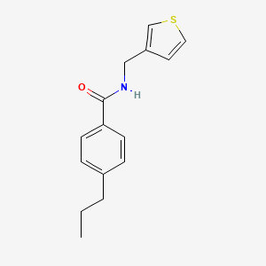 4-propyl-N-[(thiophen-3-yl)methyl]benzamide